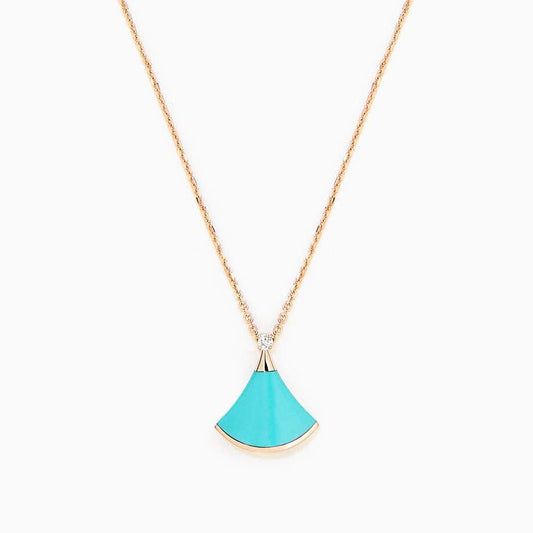 [BIJOUX] COLLIER DE RÊVE TURQUOISE OR ROSE