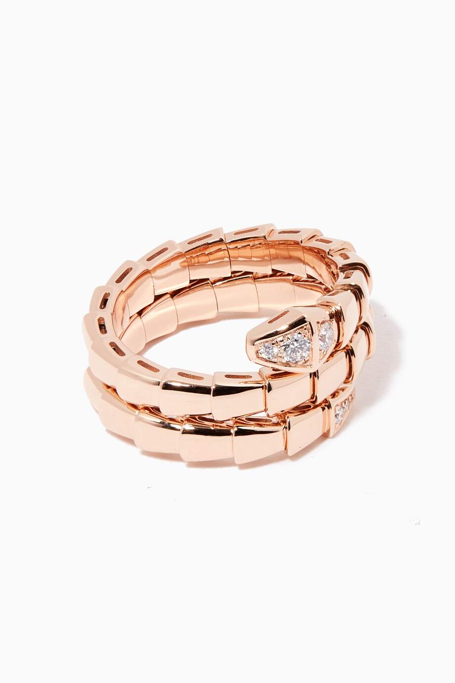 [BIJOUX]BAGUE DOUBLE RANGÉE DE DIAMANTS SERPENTS