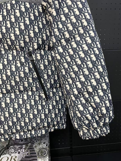 [BIJOUX]VESTE À CAPUCHE RÉVERSIBLE EN COTON IMPRIMÉ ALL-OVER FW21 NOIR