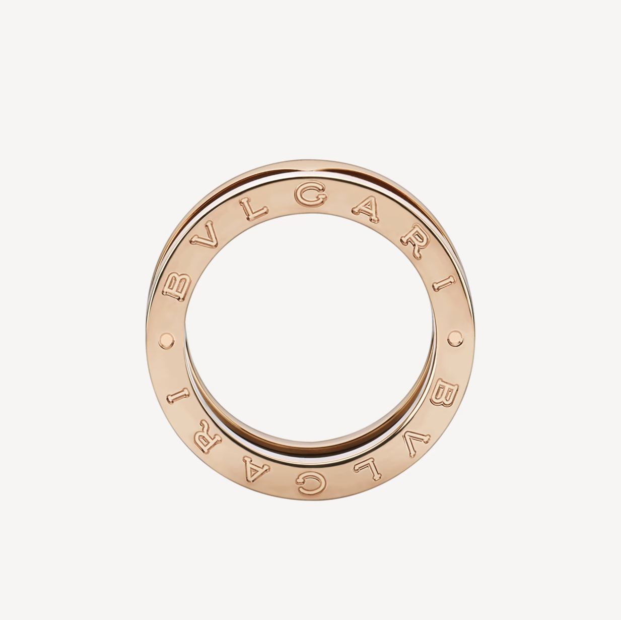 [BIJOUX]ZERO 1 TWO-BAND LOOPS AND BLACK CERAMIC PINK GOLD RING