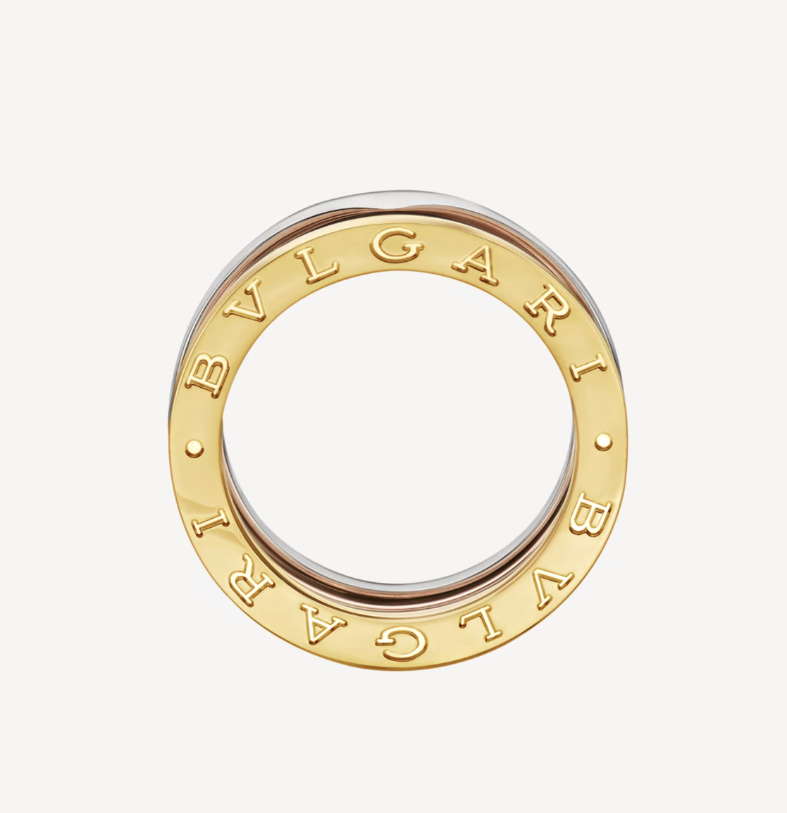 [BIJOUX]ZERO 1 THREE-BAND ROSE WHITE AND YELLOW RING