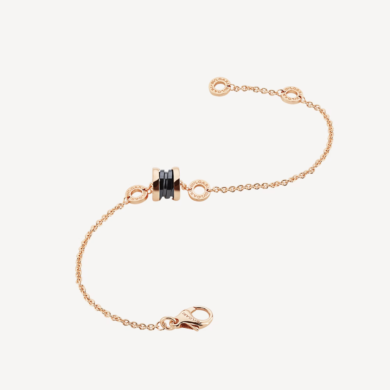 [BIJOUX]BRACELET ZERO 1 EN OR ROSE DOUX ET CÉRAMIQUE NOIRE