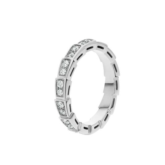 [BIJOUX]SERPENTI RING SILVER DIAMOND PAVED 3MM