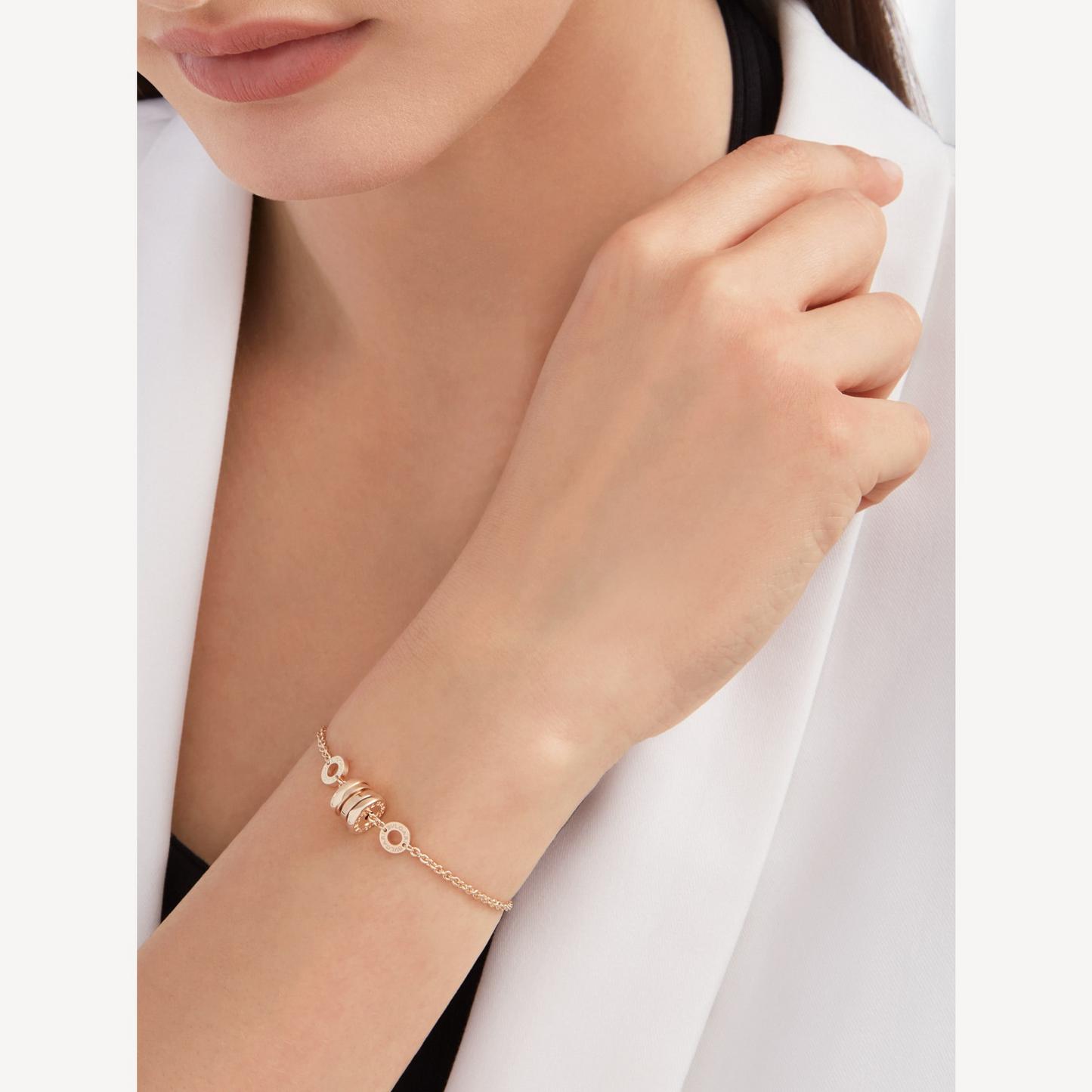 [BIJOUX]BRACELET ZERO 1 EN OR ROSE DOUX