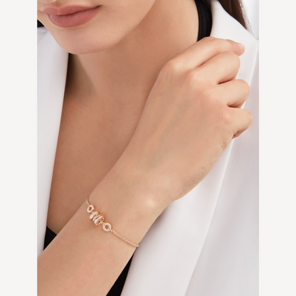 [BIJOUX]BRACELET ZERO 1 EN OR ROSE DOUX
