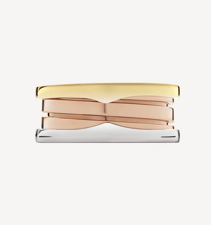 [BIJOUX]ZERO 1 THREE-BAND ROSE WHITE AND YELLOW RING