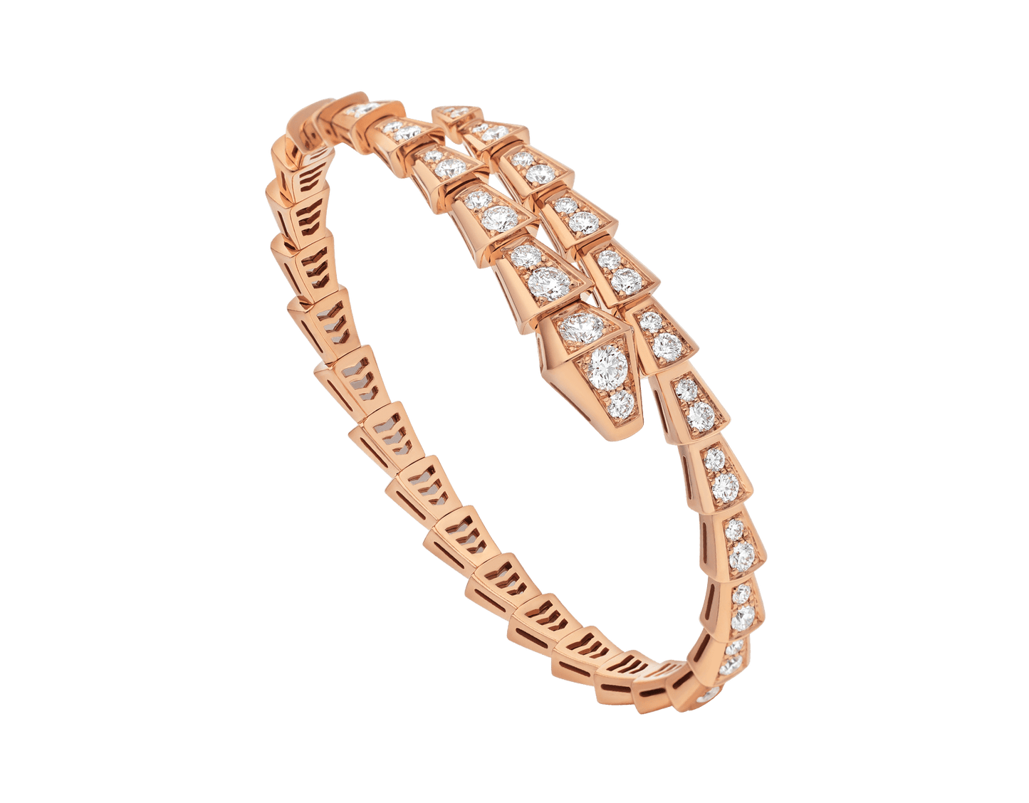 [BIJOUX]BRACELET SERPENTI 6.8MM OR ROSE DIAMANT