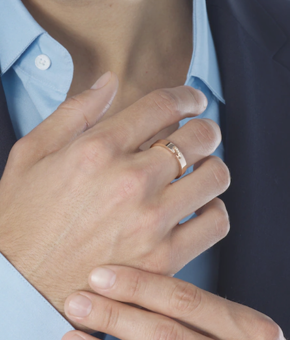 [BIJOUX]BAGUE ALLIANCE LIENS VIDENCE DIAMANT 4MM