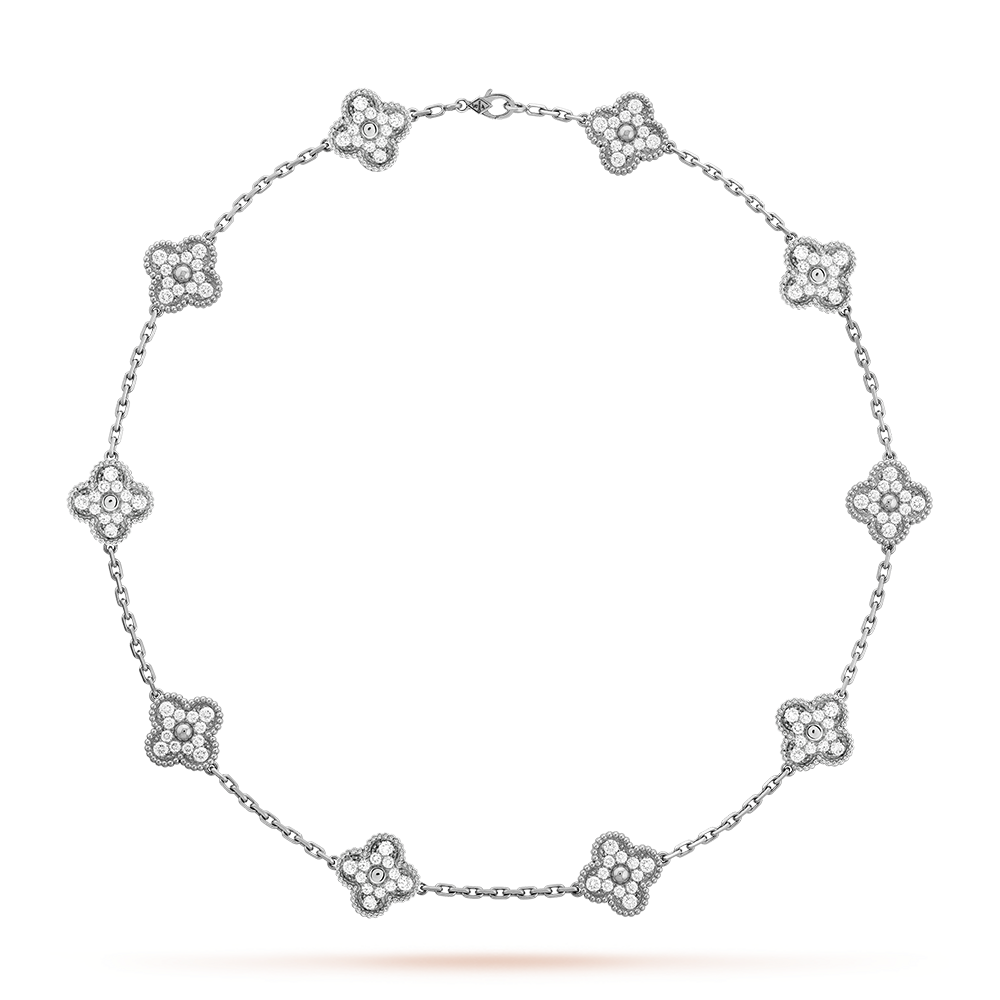 [BIJOUX]CLOVER 10 MOTIFS DIAMOND NECKLACE