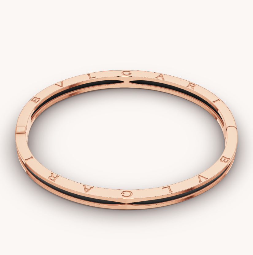 [BIJOUX]ZERO 1 PINK GOLD WITH BLACK CERAMIC BRACELET