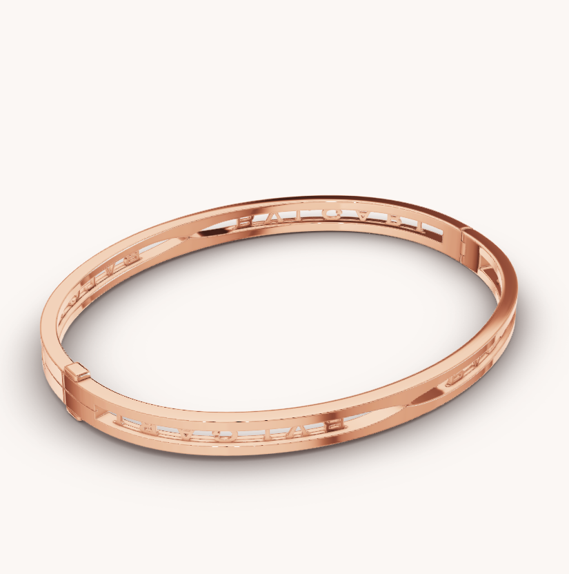 [BIJOUX]ZERO 1 SPIRAL LOGO PINK GOLD BRACELET