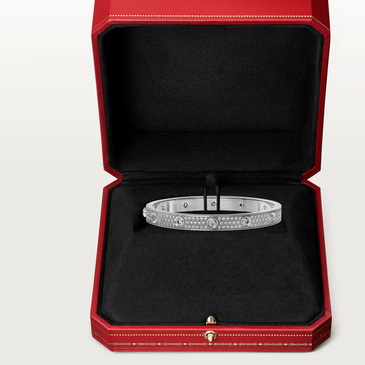 [BIJOUX] BRACELET LOVE 6.1MM PAVÉ DIAMANTS 10 GROS DIAMANTS