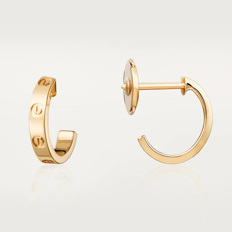 [BIJOUX]LOVE EARRINGS 2.65MM PINK GOLD