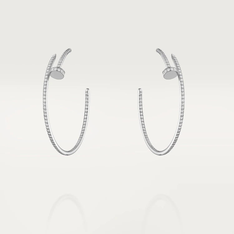 [BIJOUX]JUTE BOUCLES D'OREILLES FULL DIAMANTS 1.8MM