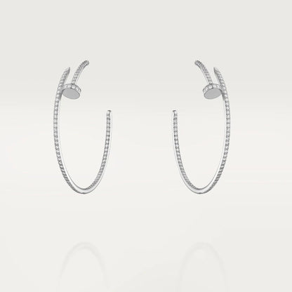 [BIJOUX]JUTE BOUCLES D'OREILLES FULL DIAMANTS 1.8MM
