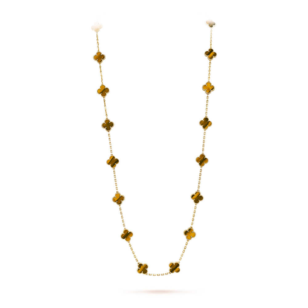[BIJOUX]CLOVER 20 MOTIFS TIGER EYE ROSE GOLD