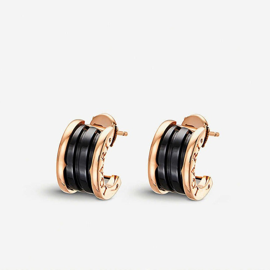 [BIJOUX]ZERO 1 PINK GOLD CERAMIC EARRINGS