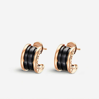 [BIJOUX]ZERO 1 PINK GOLD CERAMIC EARRINGS