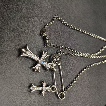 [BIJOUX]CHROME CROSS NECKLACE SILVER