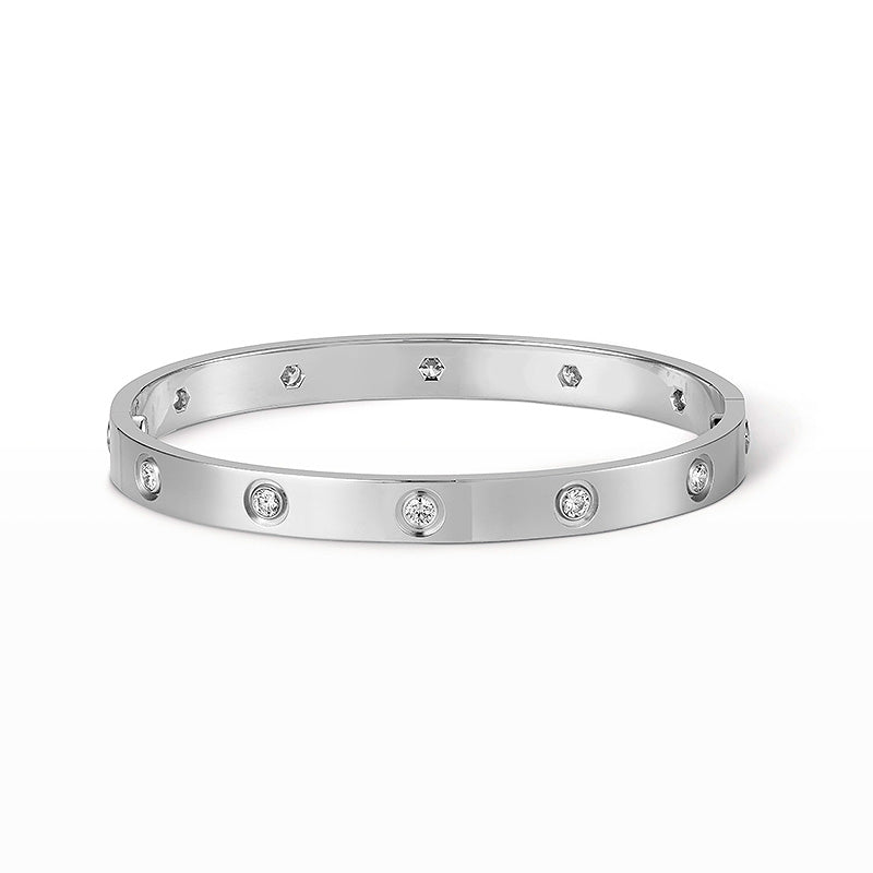 [BIJOUX]BRACELET AMOUR 6.1MM 10 DIAMANTS