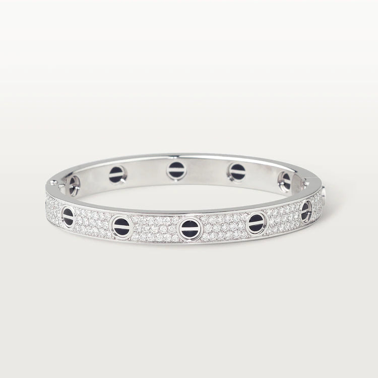 [BIJOUX] BRACELET LOVE 6,1MM CÉRAMIQUE PAVÉE DE DIAMANTS 