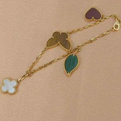 [BIJOUX]LUCKY SPRING 5 MOTIF GOLD BRACELET
