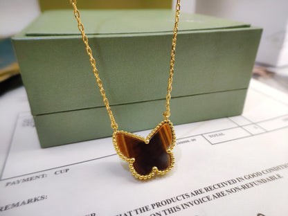 [BIJOUX]TIGER__ EYE BUTTERFLY NECKLACE