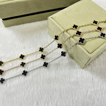 [BIJOUX]CLOVER 6 MOTIF  ONYXS BRACELET