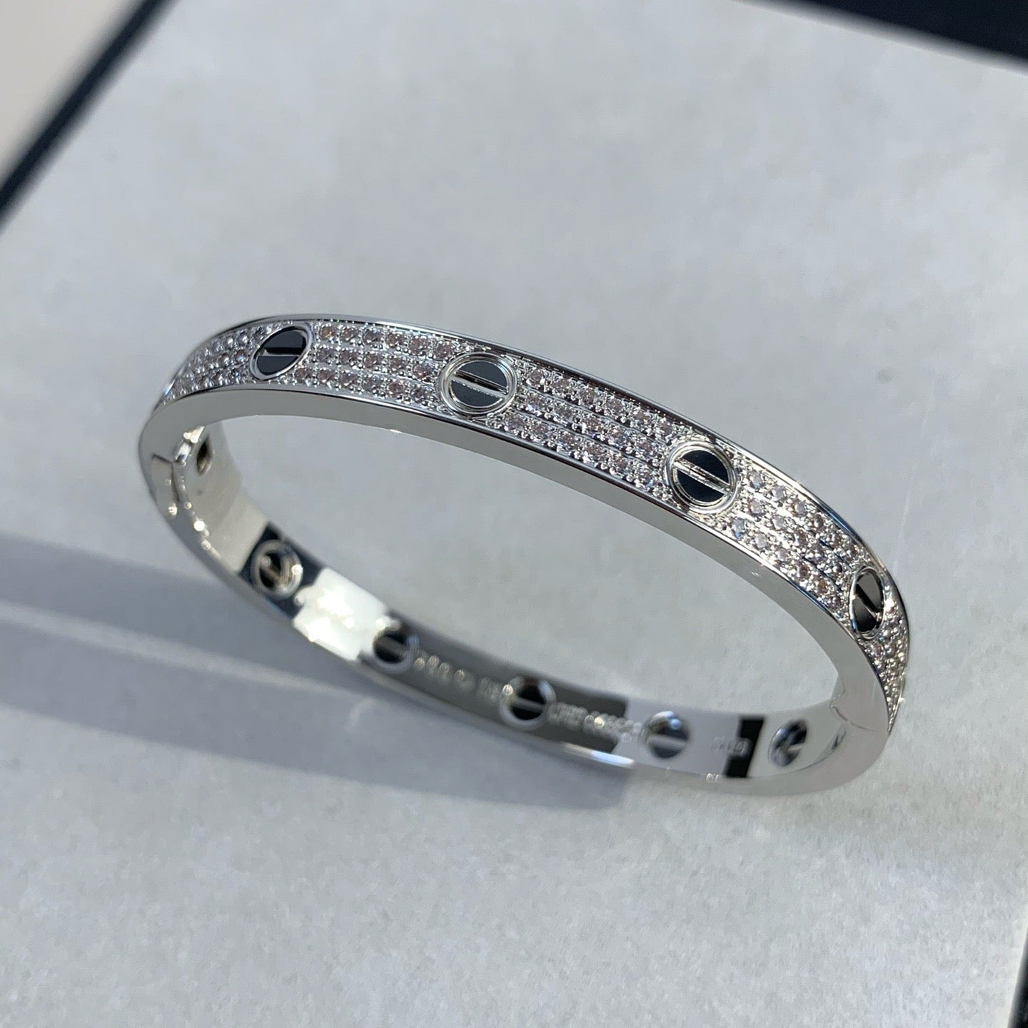 [BIJOUX] BRACELET LOVE 6,1MM CÉRAMIQUE PAVÉE DE DIAMANTS 