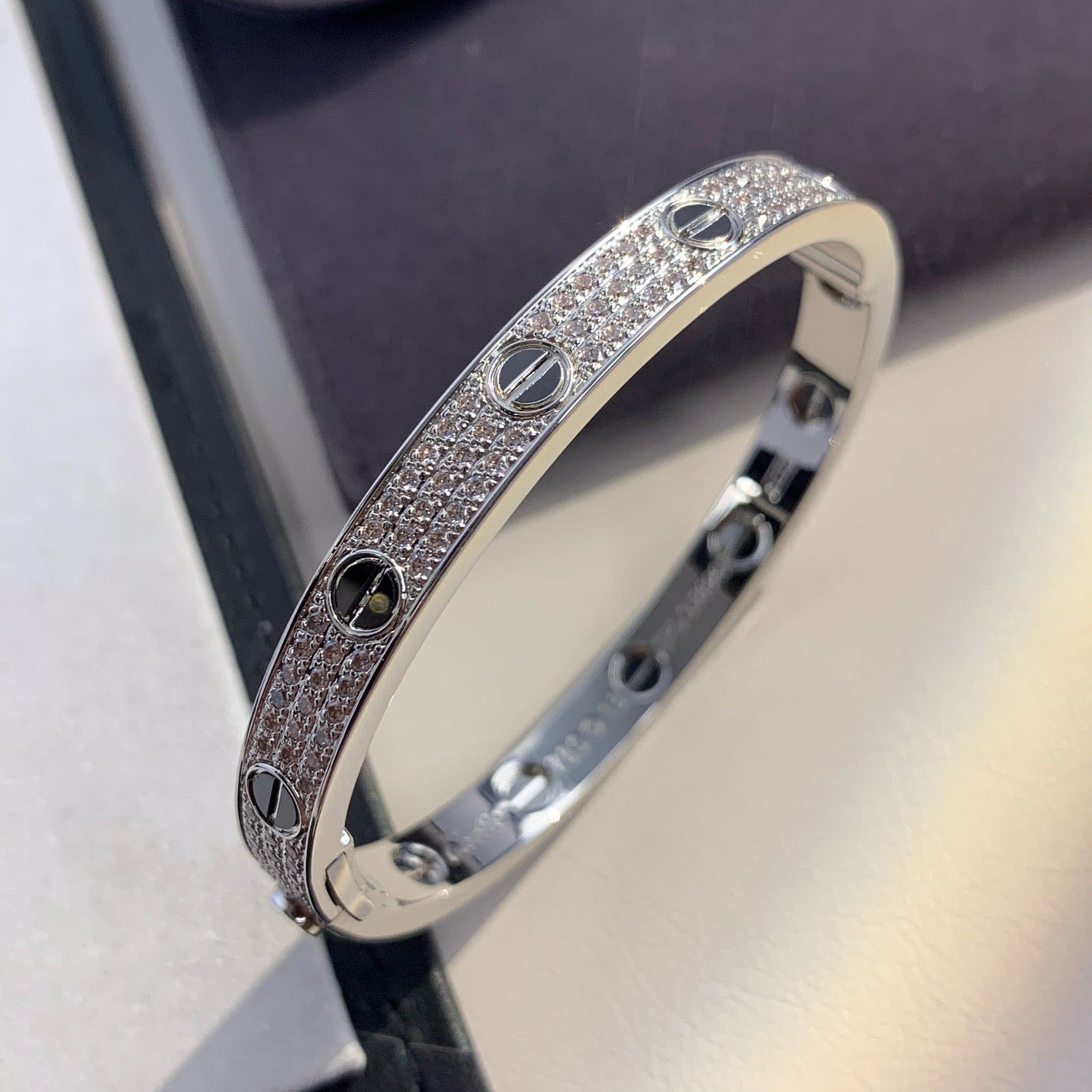 [BIJOUX] BRACELET LOVE 6,1MM CÉRAMIQUE PAVÉE DE DIAMANTS 