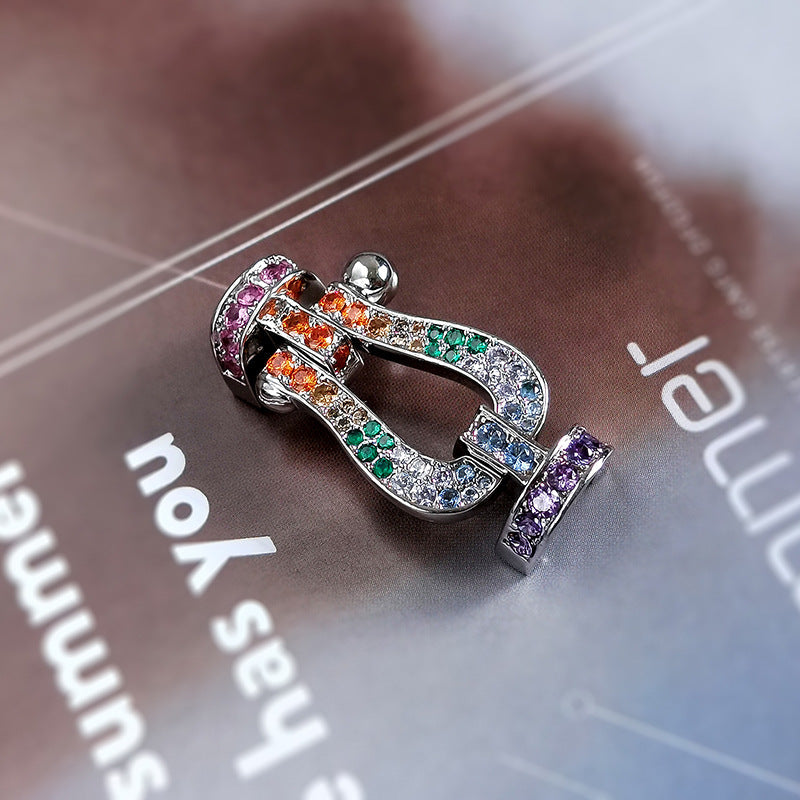 [BIJOUX]FORCE LARGE HORSESHOE CLASP  METAL BRACELET