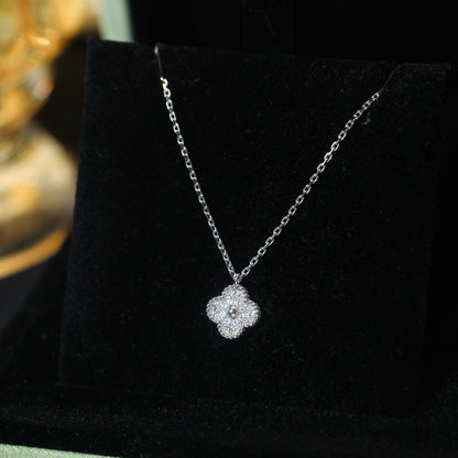 [BIJOUX]CLOVER MINI 9.5MM PENDANT DIAMOND NECKLACE