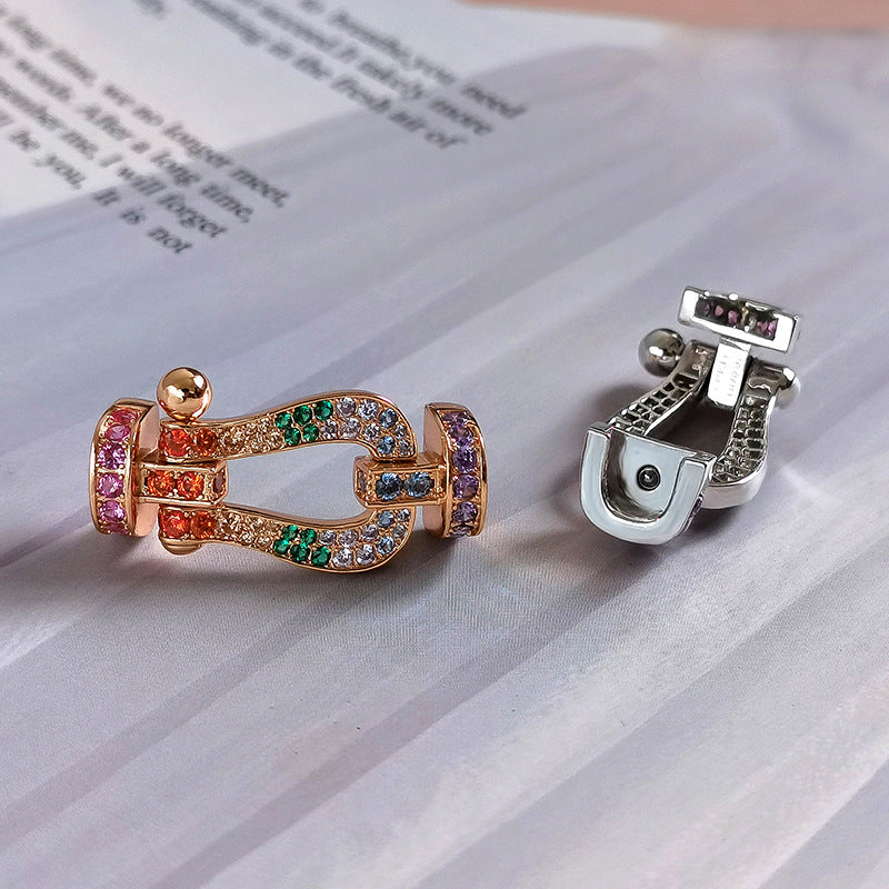 [BIJOUX]FORCE LARGE HORSESHOE  COLORED DIAMOND BRACELET ROSE GOLDBIJOUX