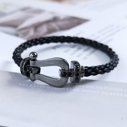 [BIJOUX]FORCE LARGE SERIES HORSESHOE BLACK SAMURAI BRACELET