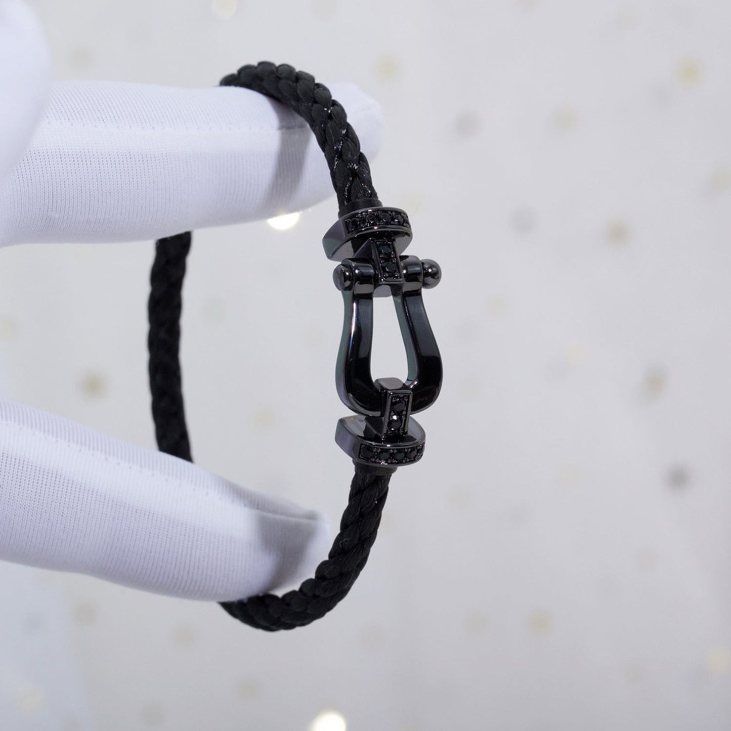 [BIJOUX]FORCE LARGE SERIES HORSESHOE BLACK SAMURAI BRACELET