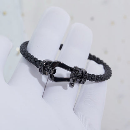 [BIJOUX]FORCE LARGE SERIES HORSESHOE BLACK SAMURAI BRACELET