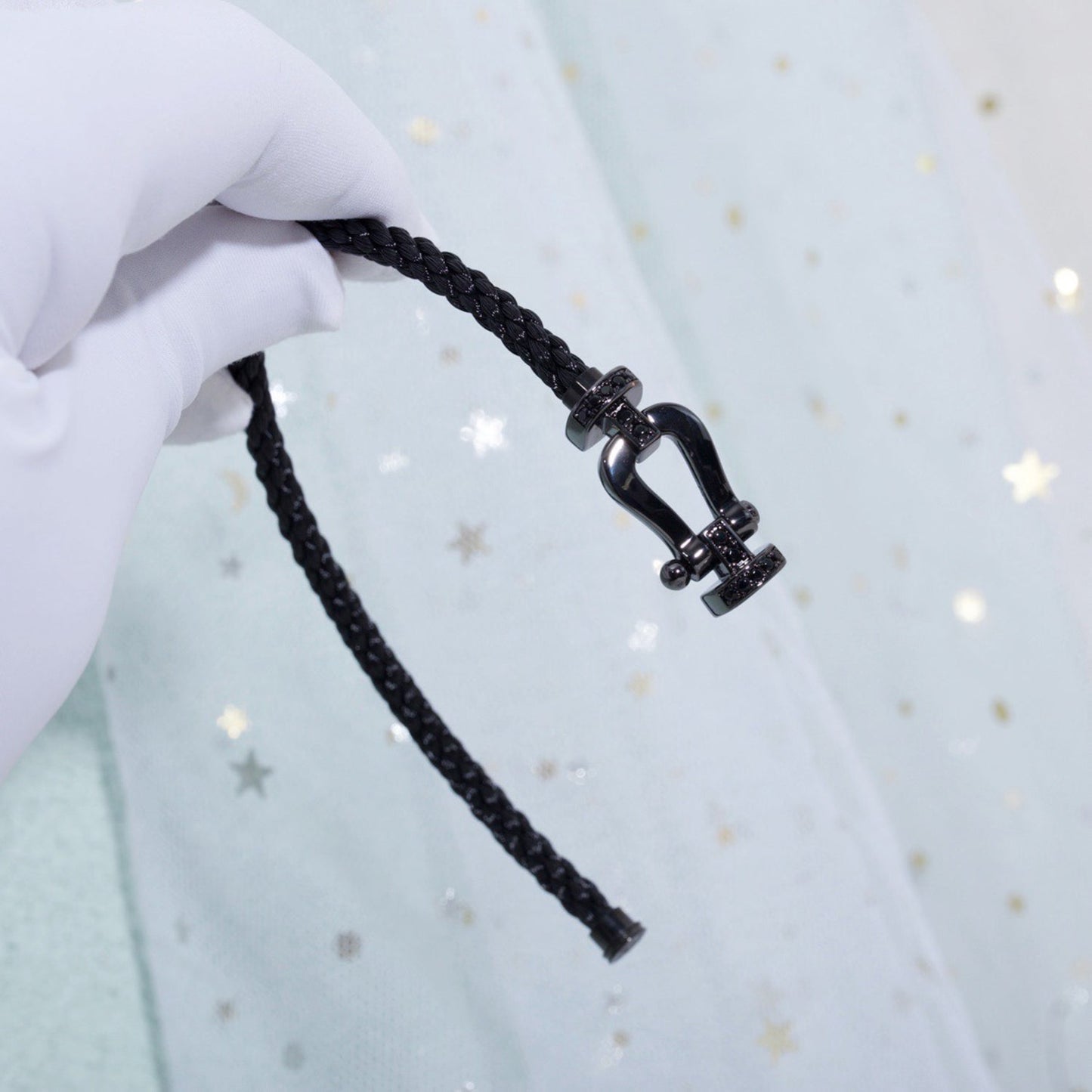 [BIJOUX]FORCE LARGE SERIES HORSESHOE BLACK SAMURAI BRACELET