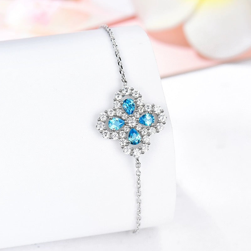 [BIJOUX]ループブレスレット フルモチーフ ダイヤモンド 16mm シルバー