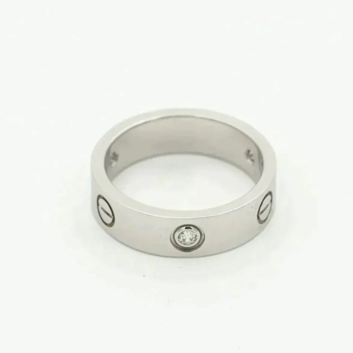 [BIJOUX] BAGUE LOVE 5.5MM 3 DIAMANTS ARGENT