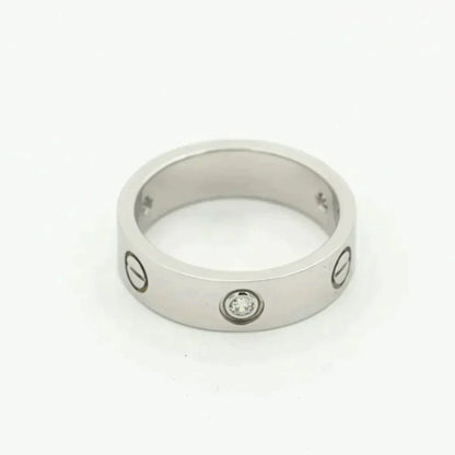 [BIJOUX] BAGUE LOVE 5.5MM 3 DIAMANTS ARGENT