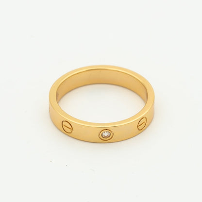 [BIJOUX]BAGUE LOVE 4MM 1 DIAMANT OR ROSE