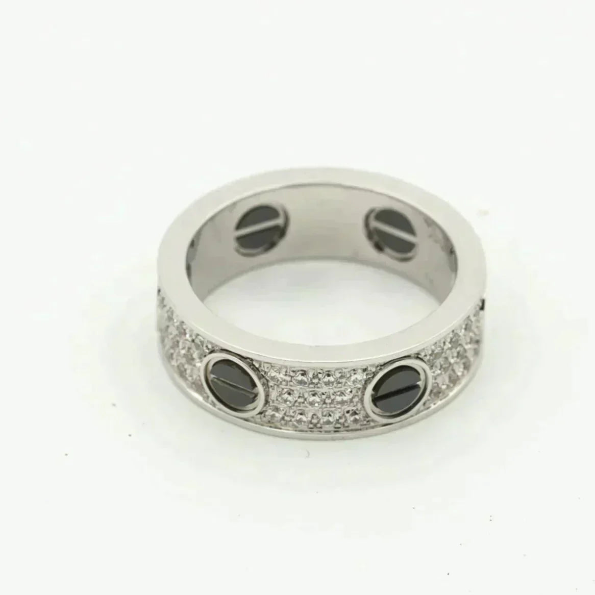 [BIJOUX] BAGUE LOVE 5,5MM PAVÉE DIAMANTS CÉRAMIQUE