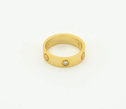 [BIJOUX]BAGUE LOVE 4MM 1 DIAMANT OR