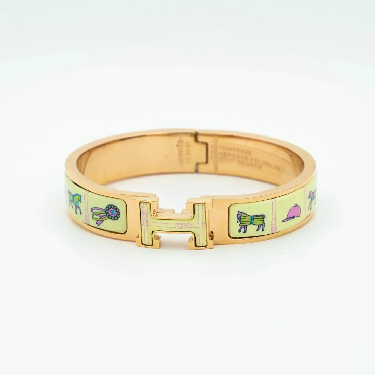 [BIJOUX]H PINK GOLD BRACELET CREAM CERAMIC