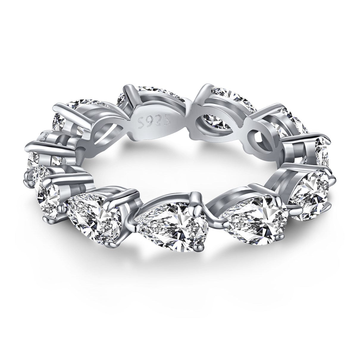 [Goodv]Exquisite Pear Cut Tennis Ring