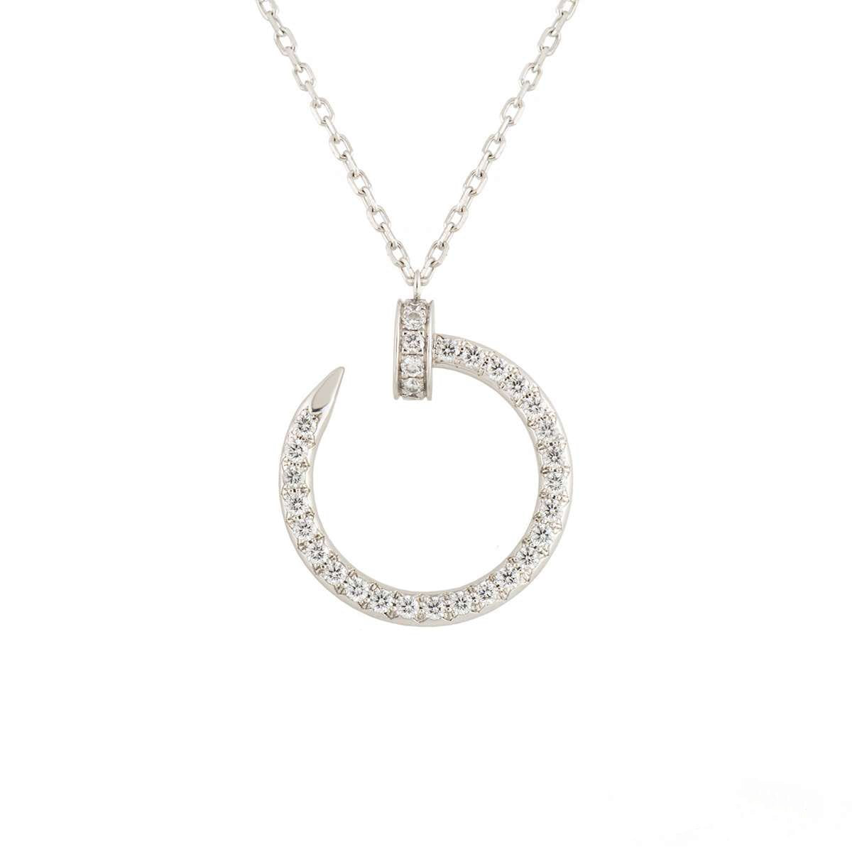 [BIJOUX]COLLIER JUSTE ARGENT DIAMANTS