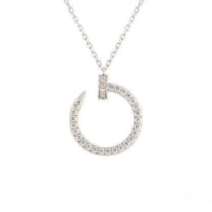 [BIJOUX]COLLIER JUSTE ARGENT DIAMANTS
