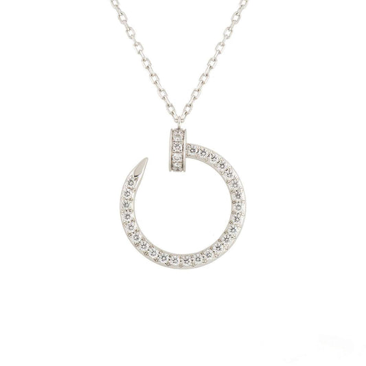 [BIJOUX]COLLIER JUSTE ARGENT DIAMANTS