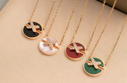 [BIJOUX]JEUX DE ROSE GOLD DIAMOND NECKLACE