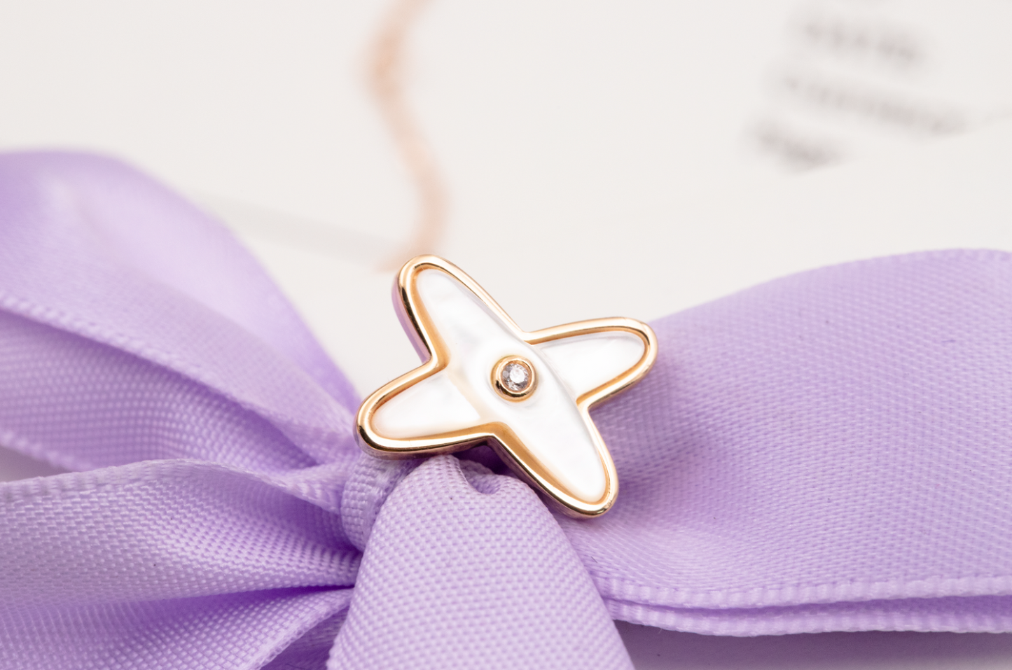 [BIJOUX]JEUX DE WHITE MOP PINK GOLD DIAMOND EARRINGS